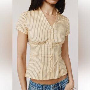 WITH JEAN Mikayla Top in Beige